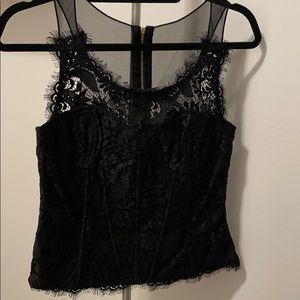 LEIFSDOTTIR eyelash lace corset top